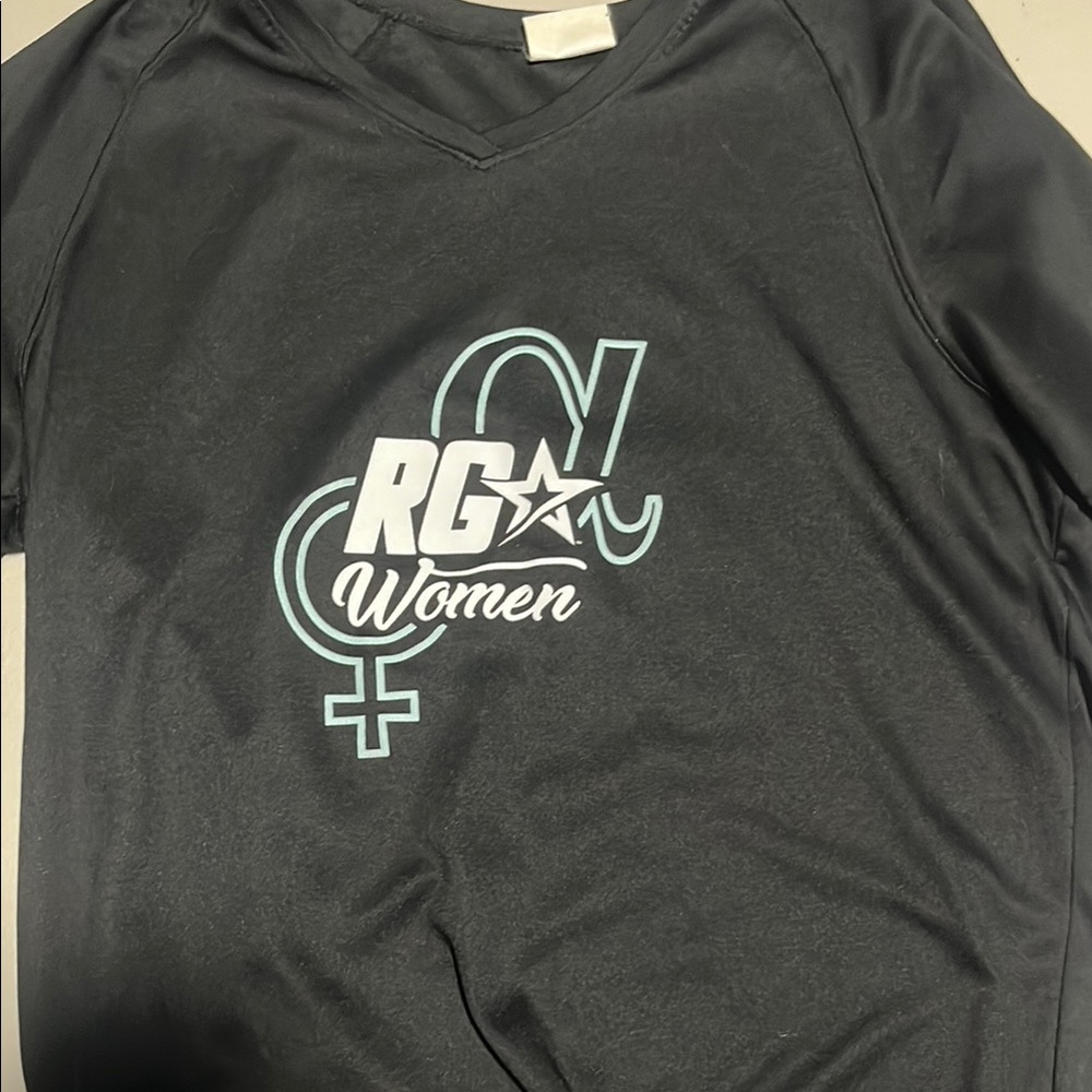 Black RG Women V-Neck Shirt